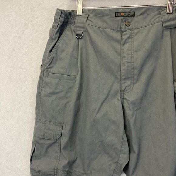 5.11 Tactical Men's Cargo Pants 38x30 Gray Flex Elastic Pockets Ripstop 210622 - Picture 8 of 16